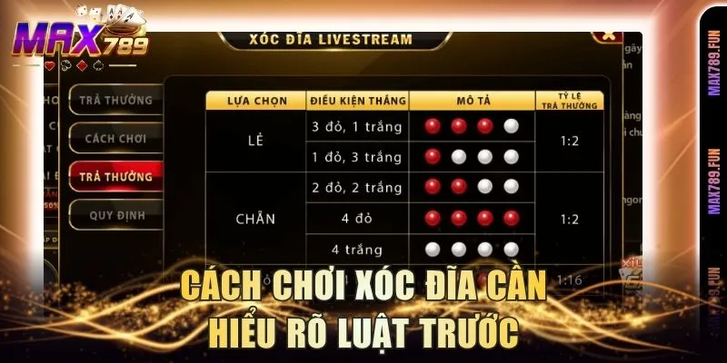 Cách chơi xóc đĩa cần hiểu rõ luật trước