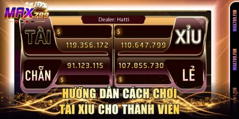 Hướng dẫn cách chơi tài xỉu cho thành viên